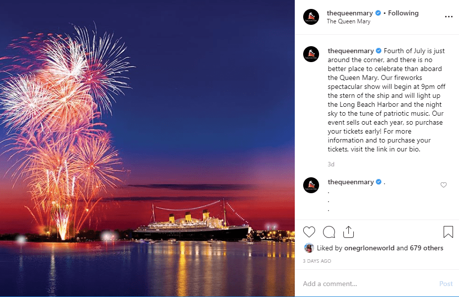 Queen Mary July 4 Fireworks